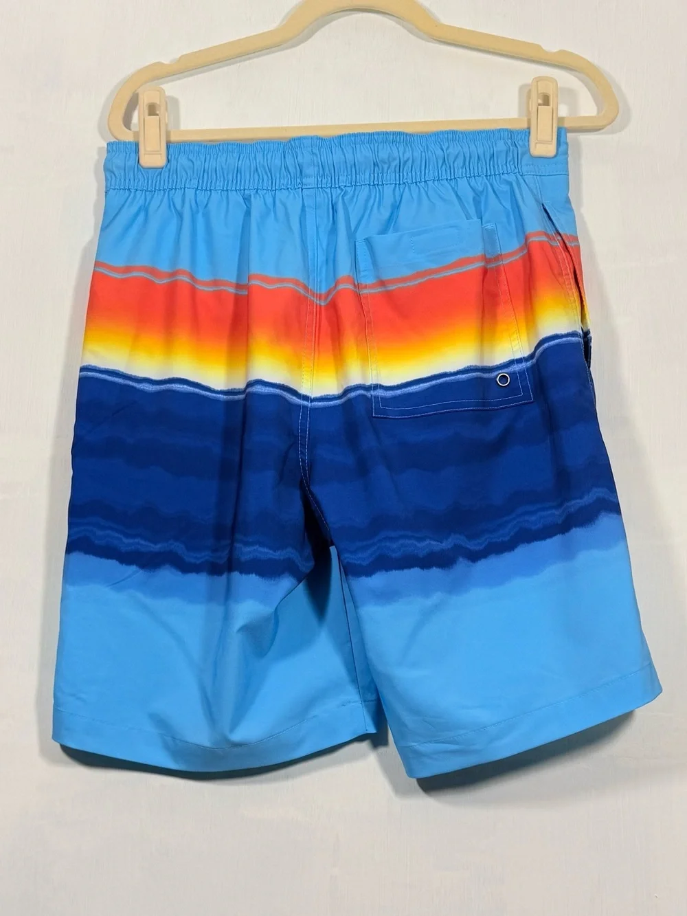 Sonoma Blue Swim Trunks with Sunset Gradient